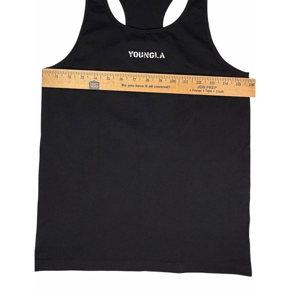 YoungLA Men's Black Razorback Compression Gym Workout Tank Size Small Model 302